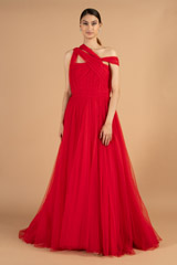 Red Tulle Gown4345 video